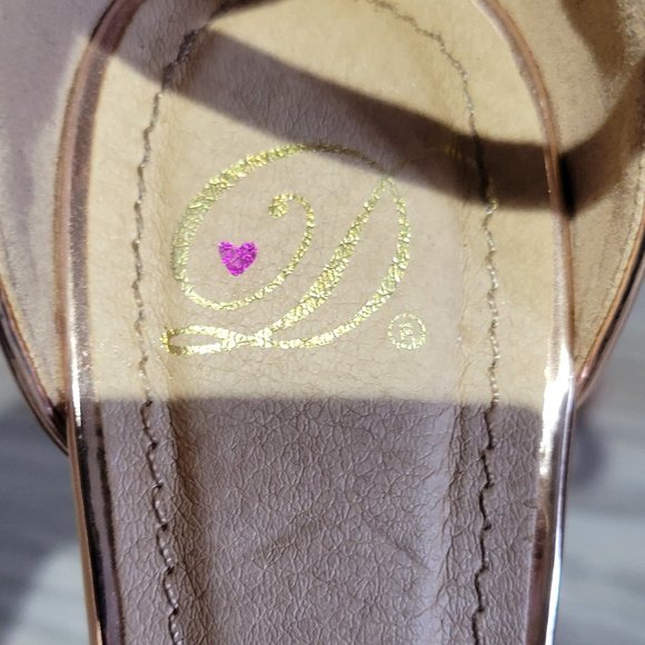 D Rose Gold Sandal with Chunky Heel Sz 7 - Picture 5 of 6